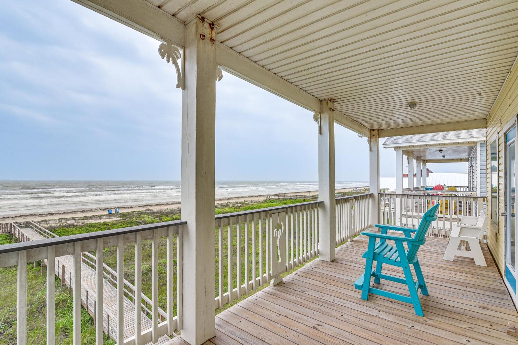 Beachfront Texas Retreat - 2 Decks, Patio And Views! Surfside Beach Exterior foto